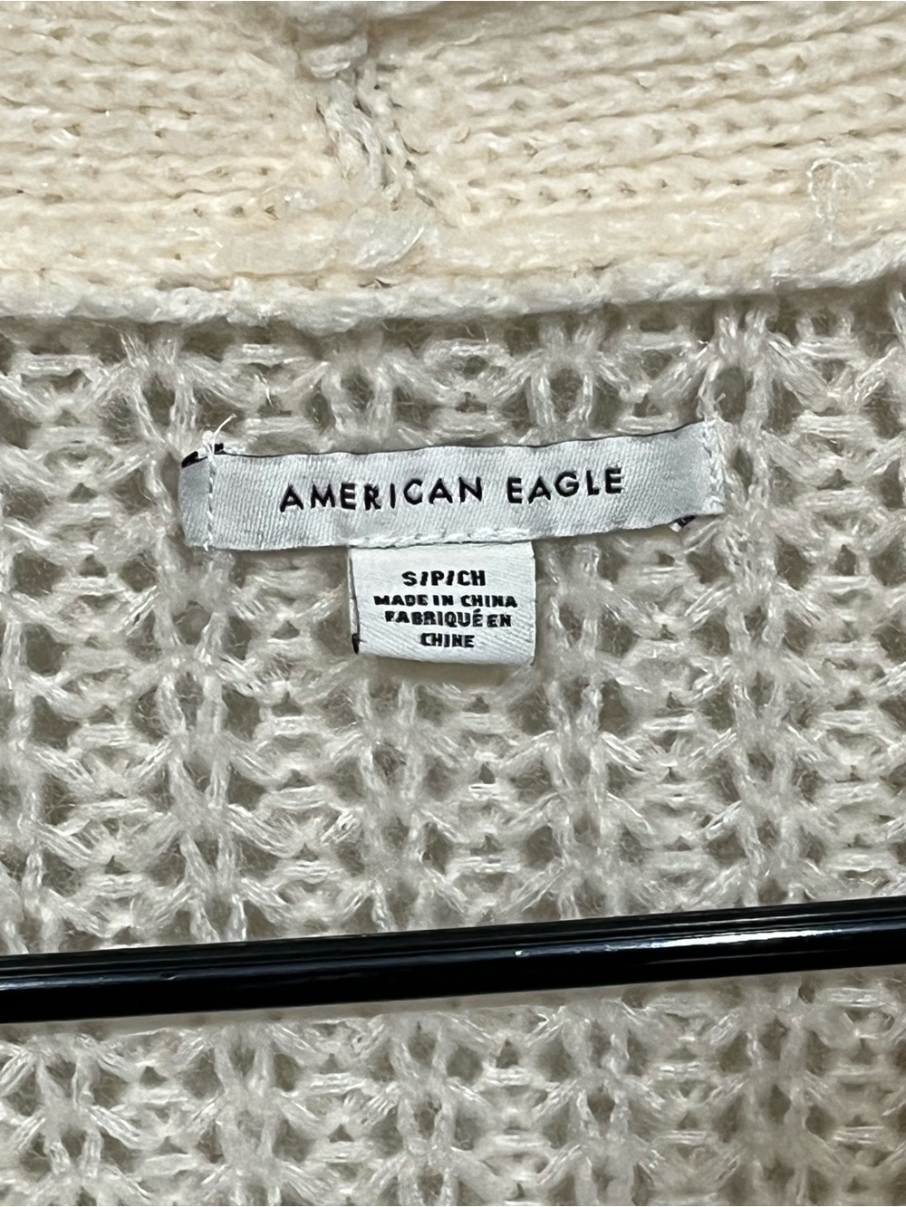 American Eagle Outfitters Cream Wool Blend Oversized Cardigan Sweater- Small - Picture 5 of 6